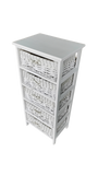 Cajonera Blanca en mimbre