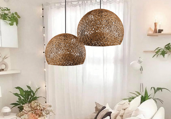 PANTALLA LUMINARIA Hongo color madera